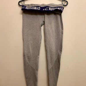 Gymshark Flex Leggings - Light Grey Marl/Indigo